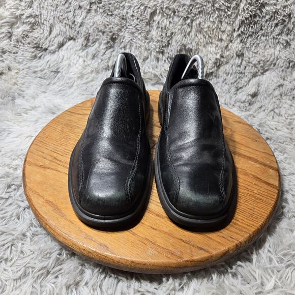 ECCO Men Size US 8.5-9 EU 42 New Jersey Leather Loafers Black Walking Dress Shoe - Picture 9 of 10